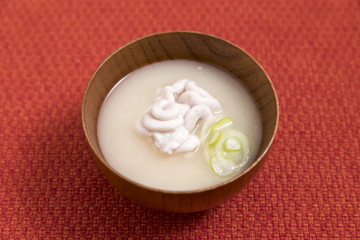 たちの味噌汁／スケソウダラの白子の味噌汁